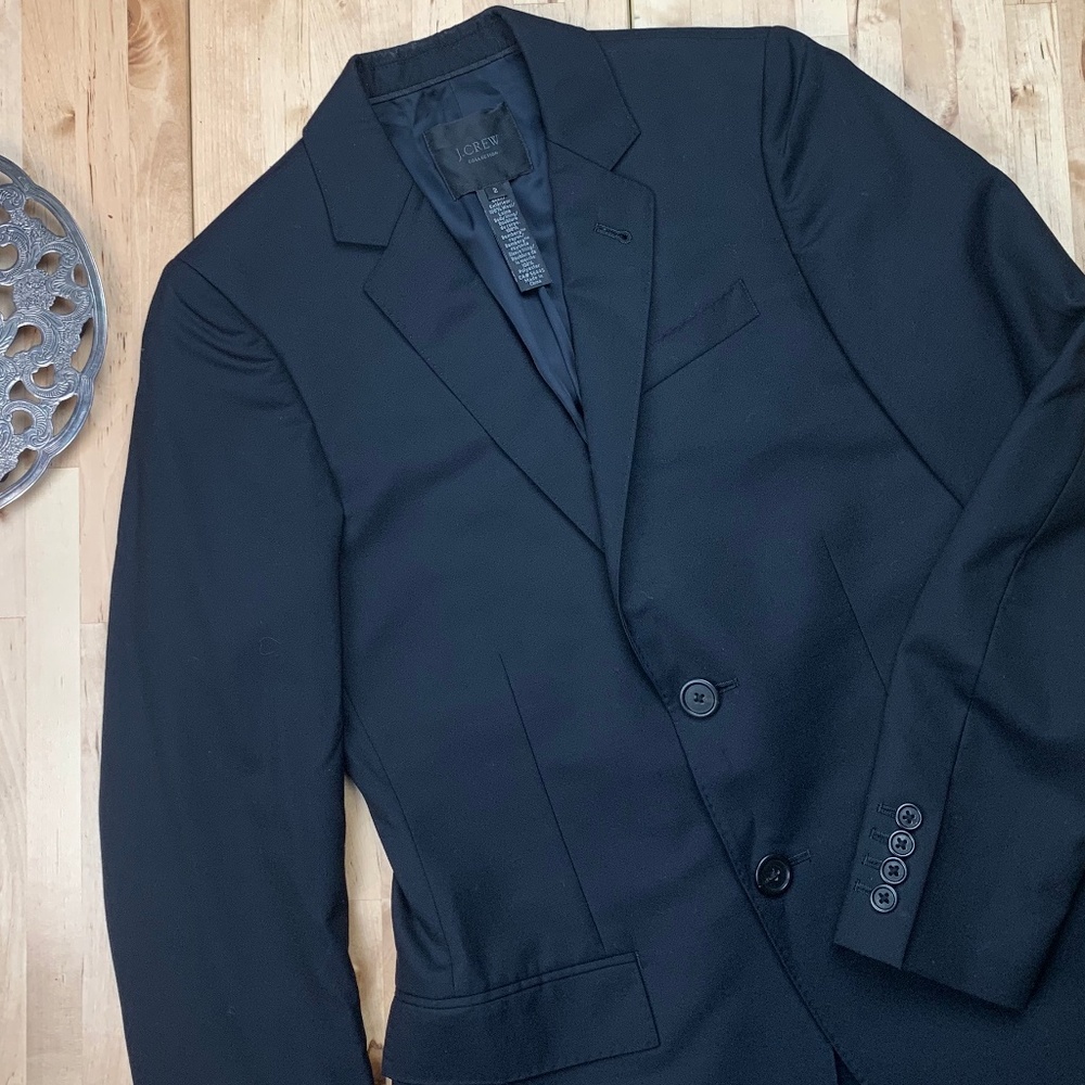 J. Crew collection Mens Navy blue Blazer Loro Piana Super 120s wool